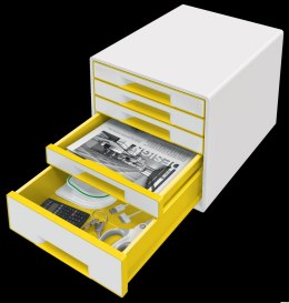 Pojemnik z 5 szufladami Leitz WOW, biały/żółty 52142016 (X)