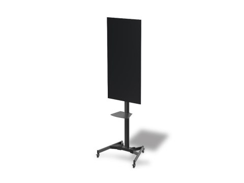Stojak mobilny pojedynczy z półką, 1xLCD, max. 70", max. 50kg, VESA max. 600x400 pivot