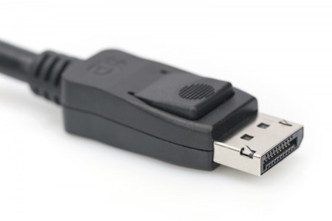 Kabel połączeniowy DisplayPort z zatrzaskami 8K 30Hz UHD Typ DP/DP M/M czarny 2m Kabel połączeniowy DisplayPort z zatrzaskami 8K 30Hz UHD Typ DP/DP M/M czarny 2m