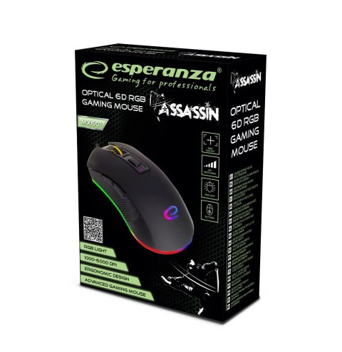 Mysz przewodowa dla graczy 6d opt. usb mx601 assassin Mysz przewodowa dla graczy 6d opt. usb mx601 assassin
