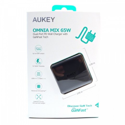 PA-B3 Omnia GaN ładowarka sieciowa 2xUSB Power Delivery (1xUSB A+1xUSB C) 65W 5.4A PA-B3 Omnia GaN ładowarka sieciowa 2xUSB Power Delivery (1xUSB A+1xUSB C) 65W 5.4A