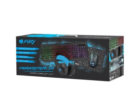 Zestaw dla graczy 4 w 1 Thunderstreak 3.0 klawiatura + mysz + słuchawki + podkładka Zestaw dla graczy 4 w 1 Thunderstreak 3.0 klawiatura + mysz + słuchawki + podkładka
