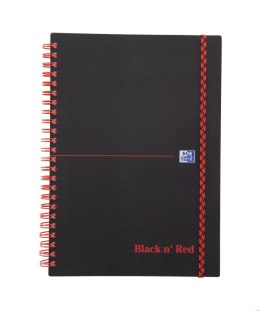 Kołonotatnik A4 70 kartek, kratka / tagi, BLACK n RED, OXFORD, 400047654