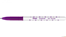 Długopis w gwiazdki SUPERFINE z supercienką końcówką, 0,5mm fioletowy TO-059 Toma
