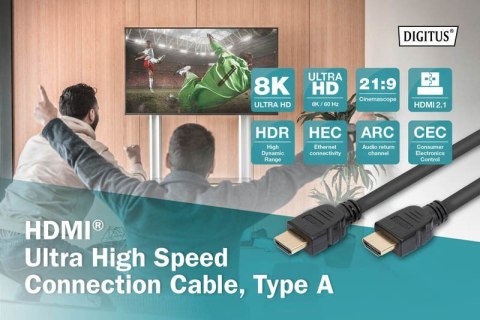 Kabel połączeniowy HDMI Ultra HighSpeed z Ethernetem 8K 60Hz UHD Kabel połączeniowy HDMI Ultra HighSpeed z Ethernetem 8K 60Hz UHD