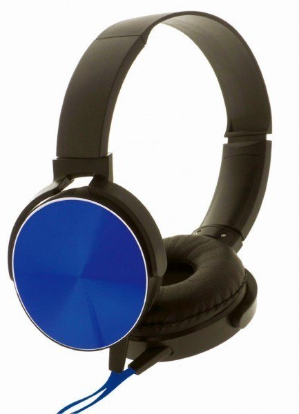 Słuchawki stereo z mikrofonem Montana Czarno-niebieskie Słuchawki stereo z mikrofonem Montana Czarno-niebieskie