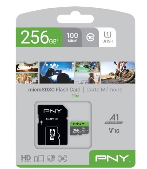 Karta pamięci MicroSDXC Elite 256GB P-SDU256V11100EL-GE Karta pamięci MicroSDXC Elite 256GB P-SDU256V11100EL-GE