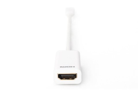 Kabel adapter Displayport 1080p 60Hz FHD Typ miniDP/HDMI A M/Ż biały 0,15m Kabel adapter Displayport 1080p 60Hz FHD Typ miniDP/HDMI A M/Ż biały 0,15m