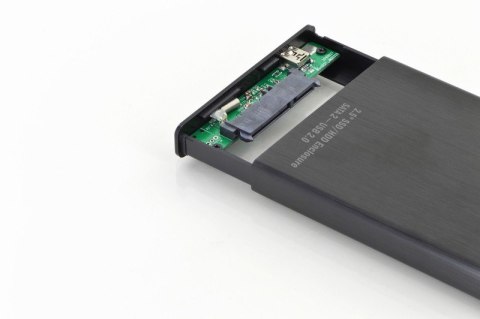 Obudowa zewnętrzna USB 2.0 na dysk SSD/HDD 2.5" SATA II, 9.5/7.5mm, aluminiowa Obudowa zewnętrzna USB 2.0 na dysk SSD/HDD 2.5" SATA II, 9.5/7.5mm, aluminiowa