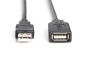 Kabel przedłużający USB 2.0 HighSpeed Typ USB A/USB A M/Ż aktywny, czarny 10m
