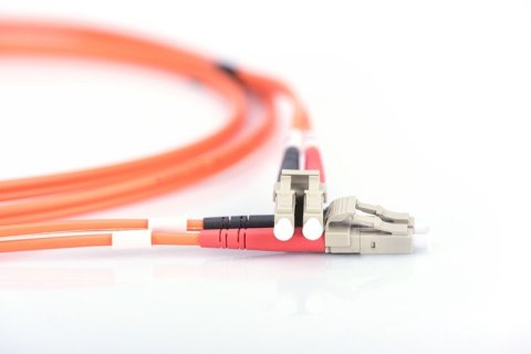 Patch cord światłowodowy FO LC/LC, dplx, MM 50/125, OM2, LSOH, 1m, pomarańczowy Patch cord światłowodowy FO LC/LC, dplx, MM 50/125, OM2, LSOH, 1m, pomarańczowy