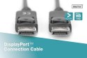 Kabel połączeniowy DisplayPort z zatrzaskami 1080p 60Hz FHD Typ DP/DP M/M czarny 1m