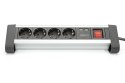 Listwa zasilająca biurowa 45° 4 gniazdowa, 2x USB (5V/2A) z możliwością obrotu o 290° aluminiowa HQ