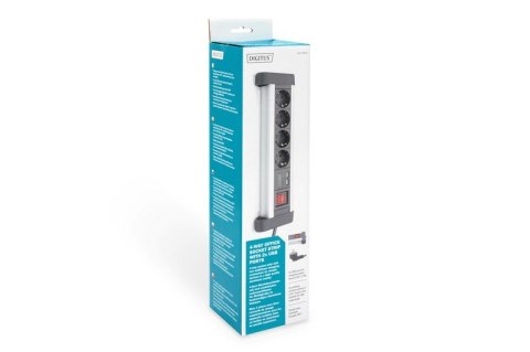 Listwa zasilająca biurowa 45° 4 gniazdowa, 2x USB (5V/2A) z możliwością obrotu o 290° aluminiowa HQ Listwa zasilająca biurowa 45° 4 gniazdowa, 2x USB (5V/2A) z możliwością obrotu o 290° aluminiowa HQ