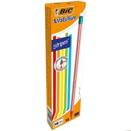 Ołówek z gumką BIC Evolution Stripes 646 HB , 8960342
