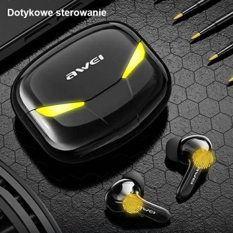 Słuchawki Bluetooth 5.0 T35 TWS + Stacja dokująca -Dla Graczy- czarne Słuchawki Bluetooth 5.0 T35 TWS + Stacja dokująca -Dla Graczy- czarne