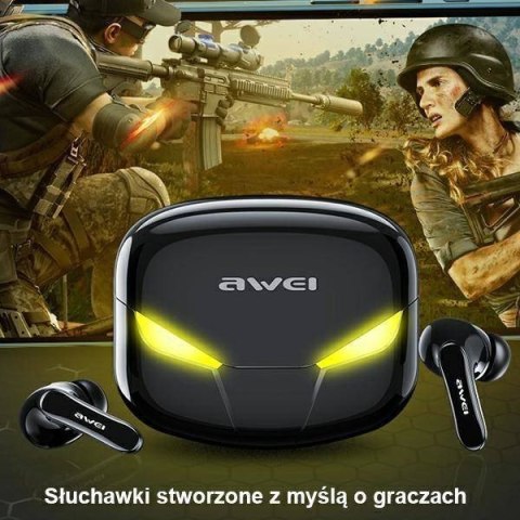 Słuchawki Bluetooth 5.0 T35 TWS + Stacja dokująca -Dla Graczy- czarne Słuchawki Bluetooth 5.0 T35 TWS + Stacja dokująca -Dla Graczy- czarne