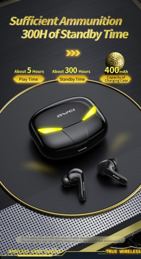 Słuchawki Bluetooth 5.0 T35 TWS + Stacja dokująca -Dla Graczy- czarne Słuchawki Bluetooth 5.0 T35 TWS + Stacja dokująca -Dla Graczy- czarne