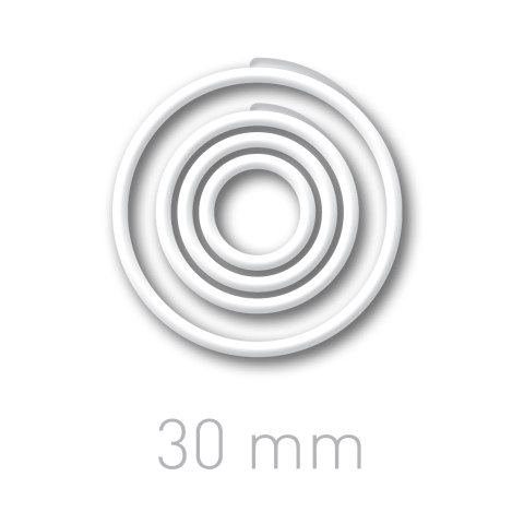 Plastikowe kółeczka do ręcznego bindowania - O.easyRING 30 mm - biały