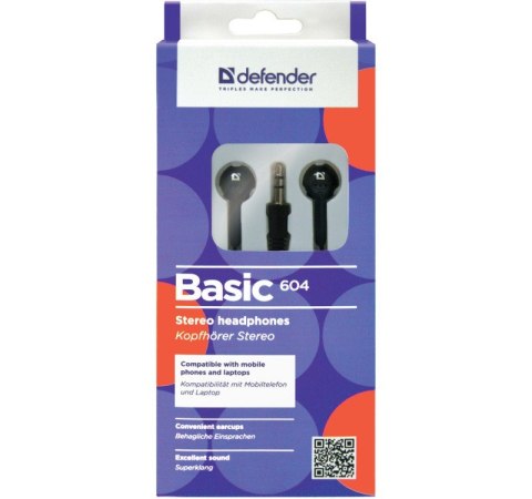 Słuchawki przewodowe, douszne BASIC 604 Słuchawki przewodowe, douszne BASIC 604