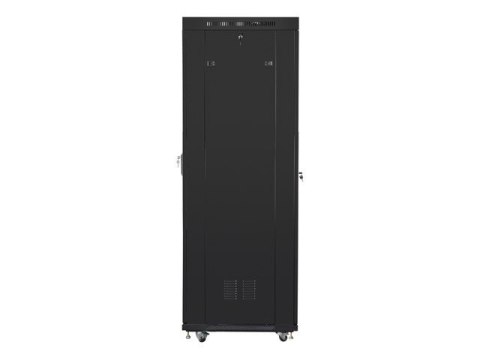 Szafa instalacyjna rack stojąca 19 42U 800x800 czarna, drzwi szklane LCD (Flat pack) Szafa instalacyjna rack stojąca 19 42U 800x800 czarna, drzwi szklane LCD (Flat pack)
