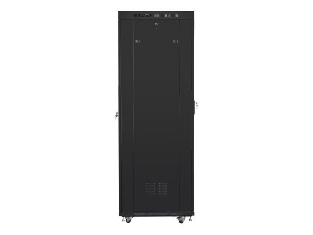 Szafa instalacyjna rack stojąca 19 42U 800x800 czarna, drzwi szklane LCD (Flat pack)