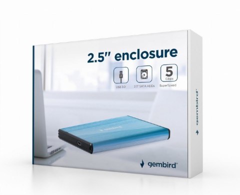 Obudowa zewnętrzna dysków 2.5 USB 3.0 niebieska Obudowa zewnętrzna dysków 2.5 USB 3.0 niebieska