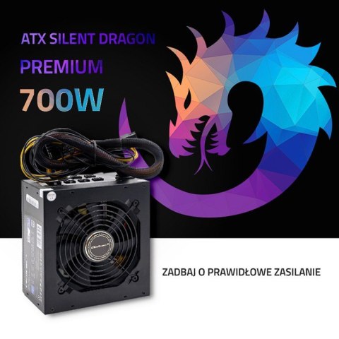 Zasilacz ATX SILENT DRAGON 700W | 80 Plus | Gaming Zasilacz ATX SILENT DRAGON 700W | 80 Plus | Gaming