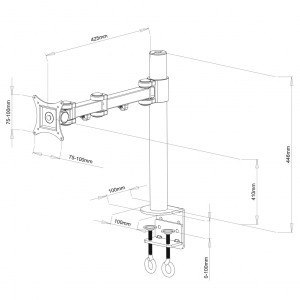 Uchwyt do monitora LCD 1monitor 13-27'' L01 Uchwyt do monitora LCD 1monitor 13-27'' L01