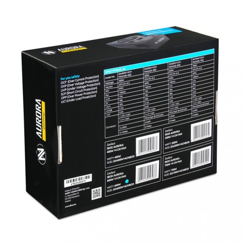 Zasilacz Aurora 700W 14 Fan gaming BOX Zasilacz Aurora 700W 14 Fan gaming BOX
