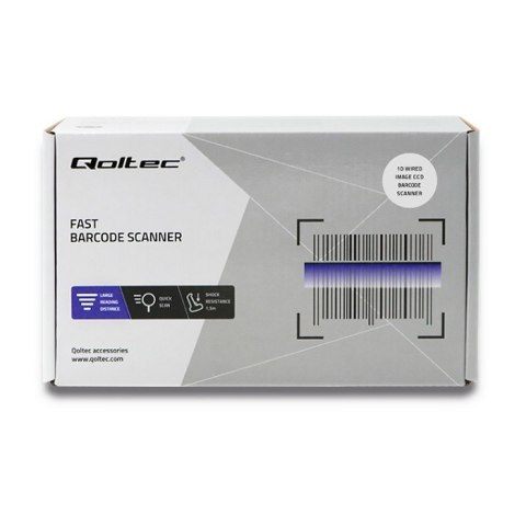 Czytnik kodów kreskowych 1D | CCD | USB | Biały Czytnik kodów kreskowych 1D | CCD | USB | Biały