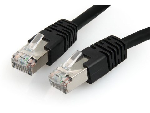 Patch cord ekranowany FTP kat.6 osłonka zalewana 0.5M czarny Patch cord ekranowany FTP kat.6 osłonka zalewana 0.5M czarny