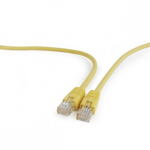 Patch cord kat.5e osłonka zalewana 1M żółty Patch cord kat.5e osłonka zalewana 1M żółty