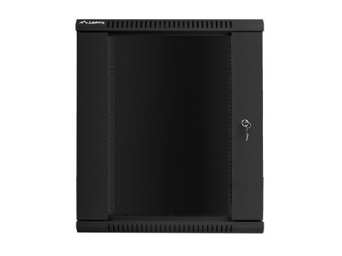 Szafa instalacyjna wisząca 19'' 15U 600X450mm czarna (drzwi szklane) Szafa instalacyjna wisząca 19'' 15U 600X450mm czarna (drzwi szklane)