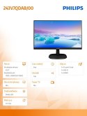 Monitor 23.8 243V7QDAB IPS DVI HDMI Głośniki