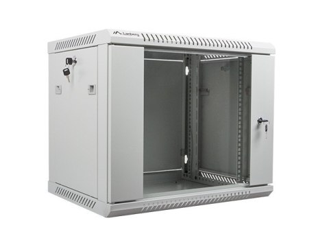 Szafa instalacyjna wisząca 19'' 9U 600X450mm szara (drzwi szklane) Szafa instalacyjna wisząca 19'' 9U 600X450mm szara (drzwi szklane)
