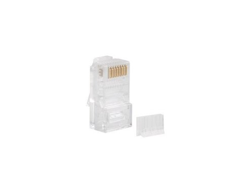 Wtyk sieciowy RJ45 8P8C kat.6 UTP (100szt) z prowadnicą do linki i do drutu Wtyk sieciowy RJ45 8P8C kat.6 UTP (100szt) z prowadnicą do linki i do drutu