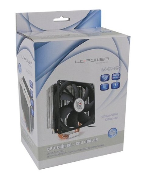 WENTYLATOR CPU LC-CC-120 MULTI-SOCKET 180W 1400RPM PWM ALUMINIUM + MIEDŹ 55 CFM WENTYLATOR CPU LC-CC-120 MULTI-SOCKET 180W 1400RPM PWM ALUMINIUM + MIEDŹ 55 CFM
