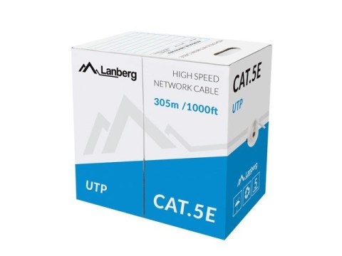 Kabel LAN UTP 100Mb/s 305m drut cca niebieski Kabel LAN UTP 100Mb/s 305m drut cca niebieski