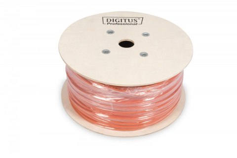 Kabel teleinformatyczny instalacyjny kat.7, S/FTP, Dca, drut, AWG 23/1, LSOH, 500m, pomarańczowy, szpula Kabel teleinformatyczny instalacyjny kat.7, S/FTP, Dca, drut, AWG 23/1, LSOH, 500m, pomarańczowy, szpula