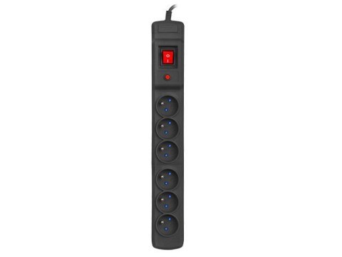Listwa przeciwprzepięciowa Multi M6 10m czarna (6 gniazd) Listwa przeciwprzepięciowa Multi M6 10m czarna (6 gniazd)