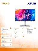 Monitor 27 cali PA278CV IPS WQHD HDMI DP USB-C 4xUSB PIVOT Głośnik