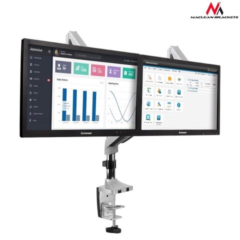 Uchwyt biurkowy na dwa monitory ze sprężyną 13"-32" 9kg MC-765 Uchwyt biurkowy na dwa monitory ze sprężyną 13"-32" 9kg MC-765