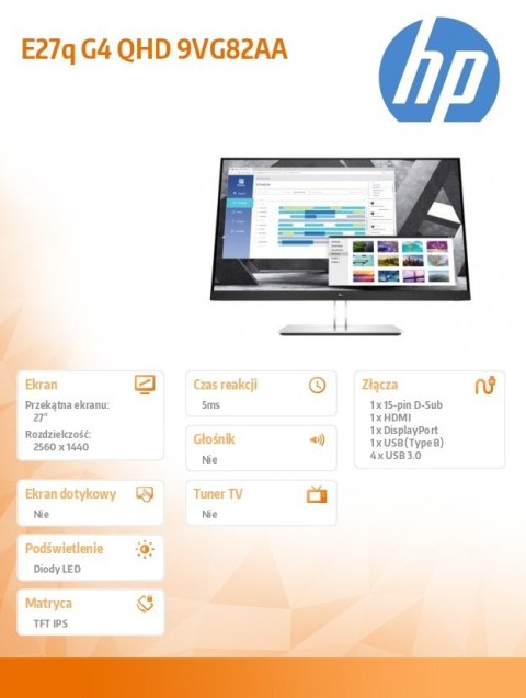 Monitor E27q G4 QHD 9VG82AA Monitor E27q G4 QHD 9VG82AA