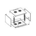 Szafka wisząca ECO 19cali 6U/450mm szklane drzwi zmontowana czarna