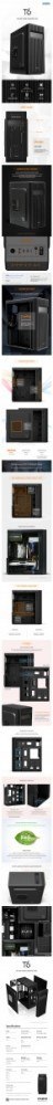 Obudowa T6 ATX Mid Tower PC Case 120mm fan ODD Obudowa T6 ATX Mid Tower PC Case 120mm fan ODD