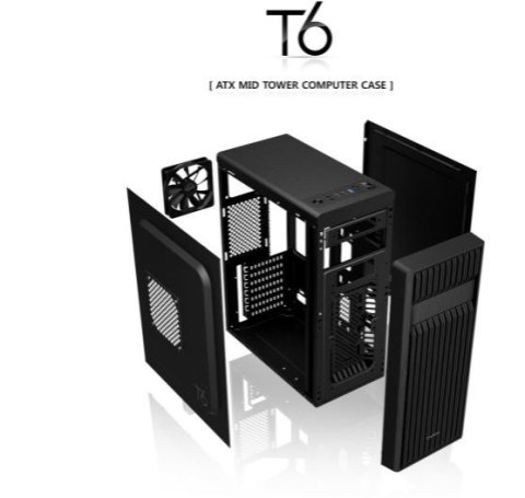 Obudowa T6 ATX Mid Tower PC Case 120mm fan ODD Obudowa T6 ATX Mid Tower PC Case 120mm fan ODD