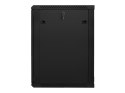 Szafa instalacyjna wisząca 19'' 18U 600X600mm czarna (drzwi szklane)