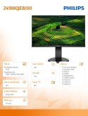 Monitor 23.8 241B8QJEB IPS DVI HDMI DP Pivot