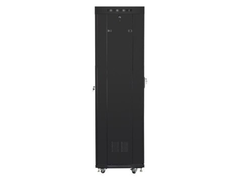 Szafa instalacyjna rack stojąca 19 42u 600x600 czarna, drzwi szklane lcd (Flat pack) Szafa instalacyjna rack stojąca 19 42u 600x600 czarna, drzwi szklane lcd (Flat pack)